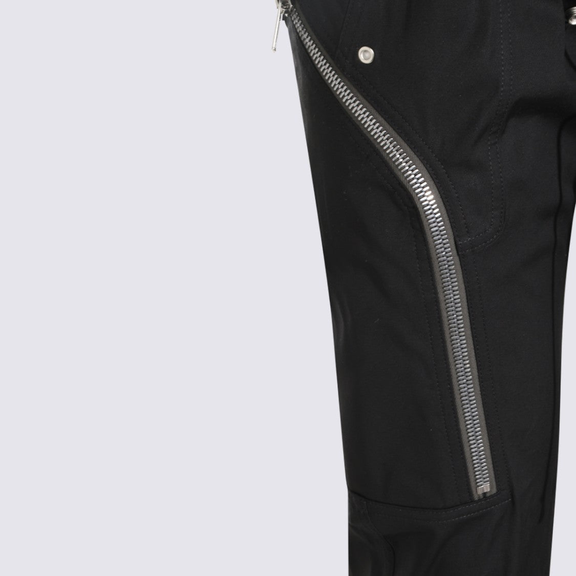Rick Owens Slim Fit Casual Trousers With Zippered Details