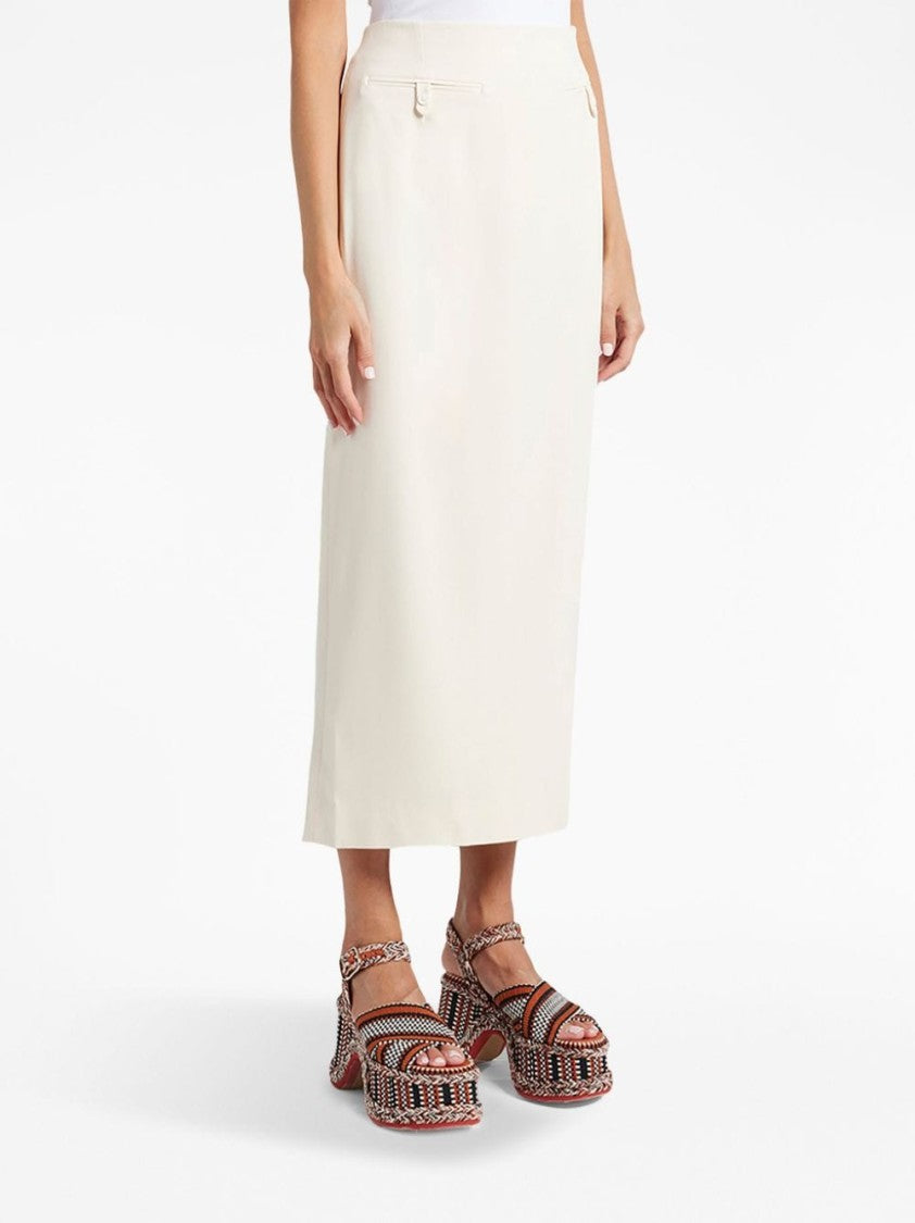 Staud Midi-Length Tailored Skirt