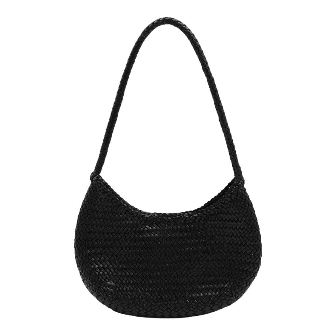 Dragon Diffusion Crescent-Shaped Textured Shoulder Bag
