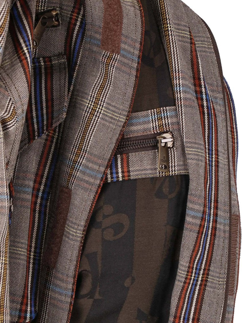 Vivienne Westwood Memphis Multicolor Check High Collar Viscose Jacket