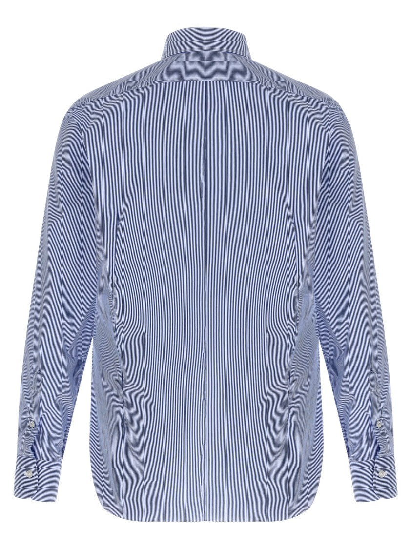 Barba Slim Fit Striped Cotton Poplin Shirt