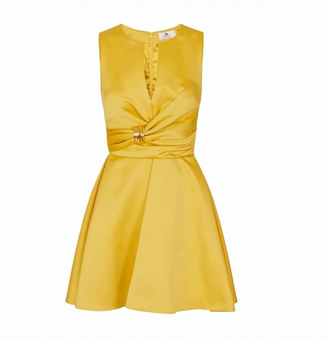 Elisabetta Franchi Duchess Jewel Detail Dress