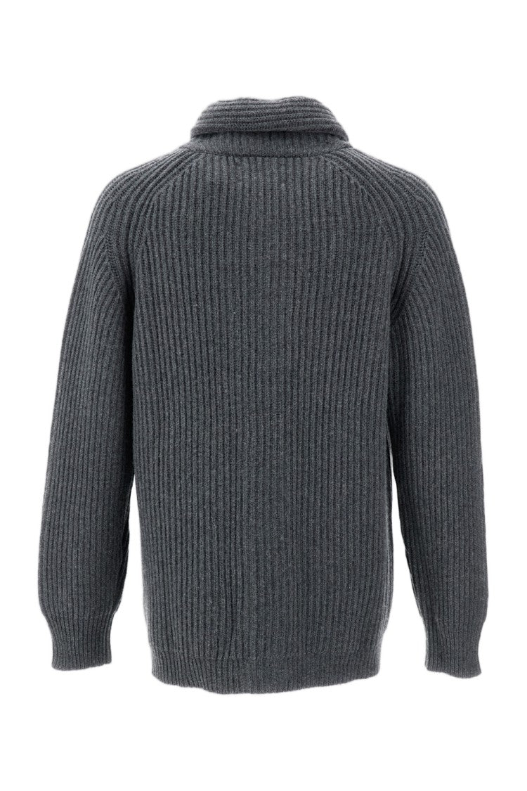 Filson Grey Bristol Tacoma Heavy Wool Cardigan