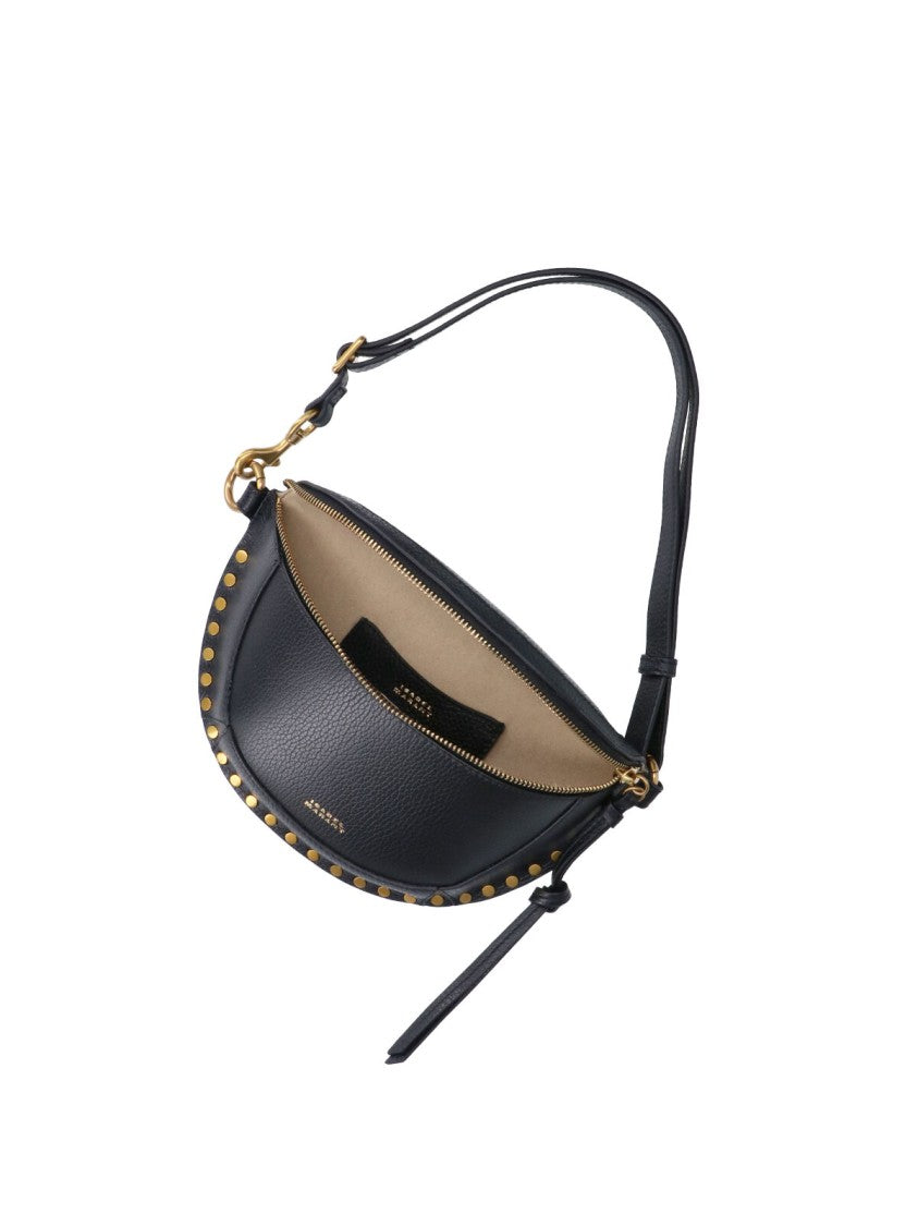 Isabel Marant Black Skano Studded Leather Belt Bag