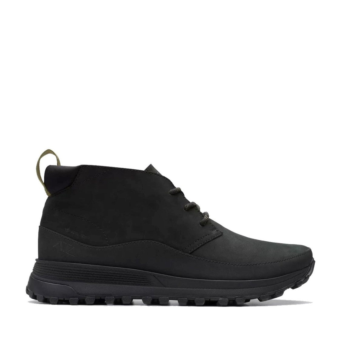 Clarks Trekdb Black Nubuck Rugged Sole Wedge Boots