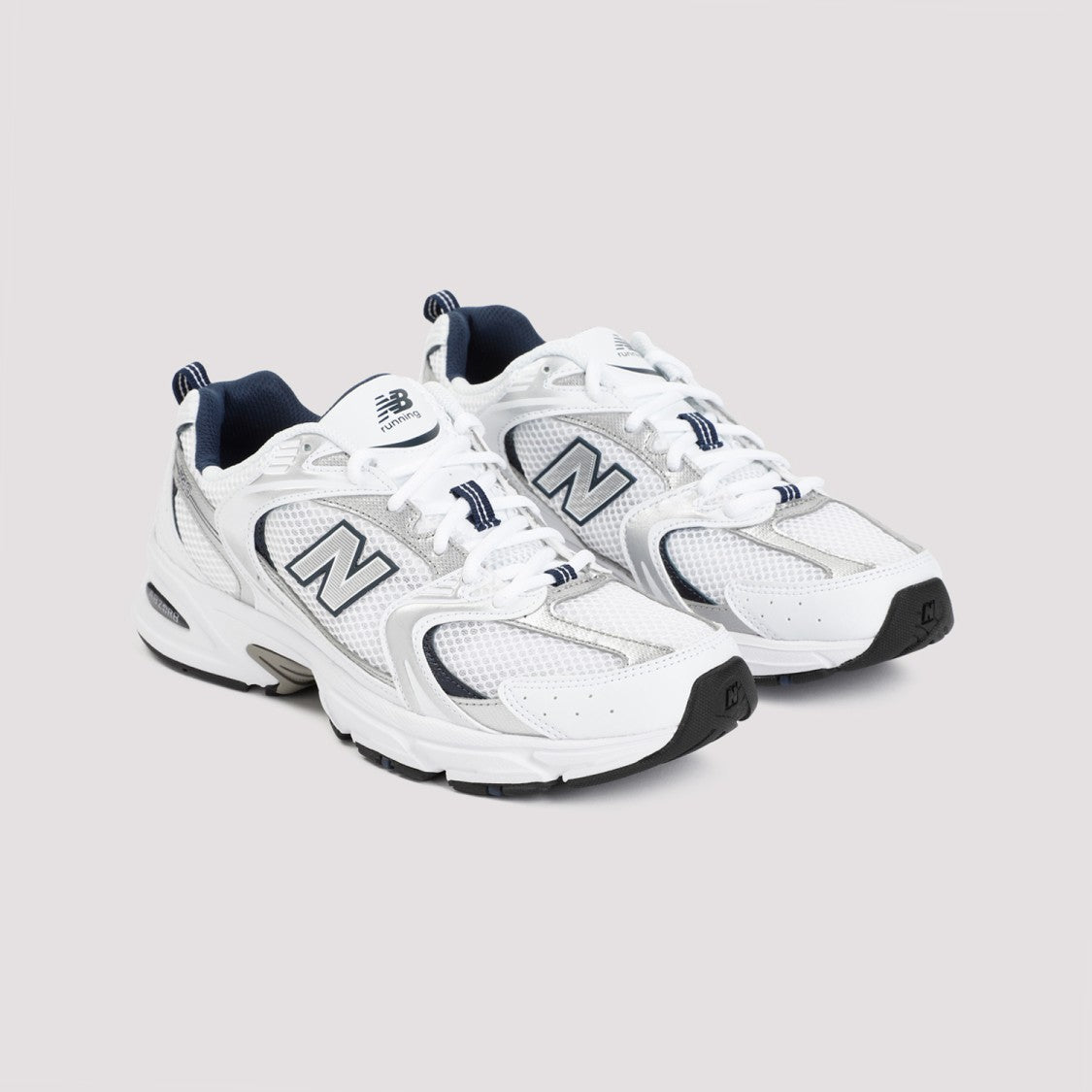 New Balance Almond-Round Toe Sneakers With Leather