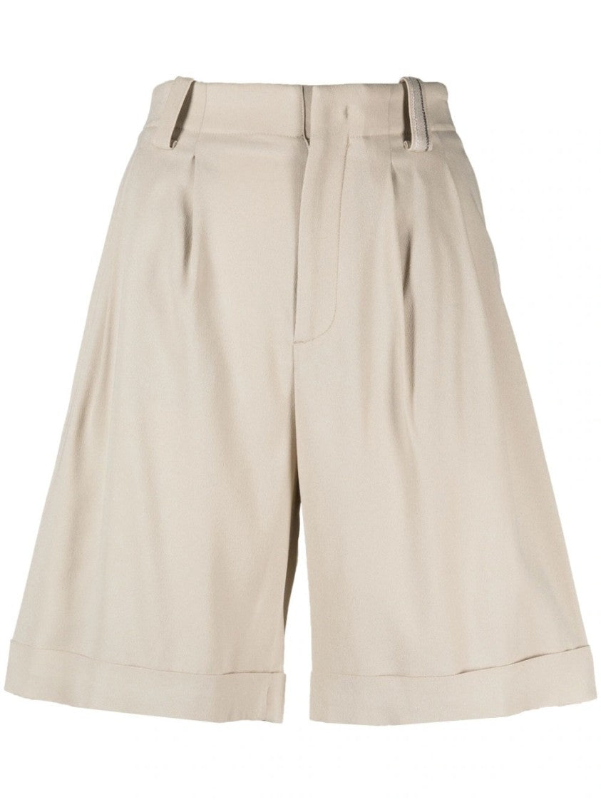Lorena Antoniazzi Tailored High-Waisted Bermuda Shorts With Pleated Front