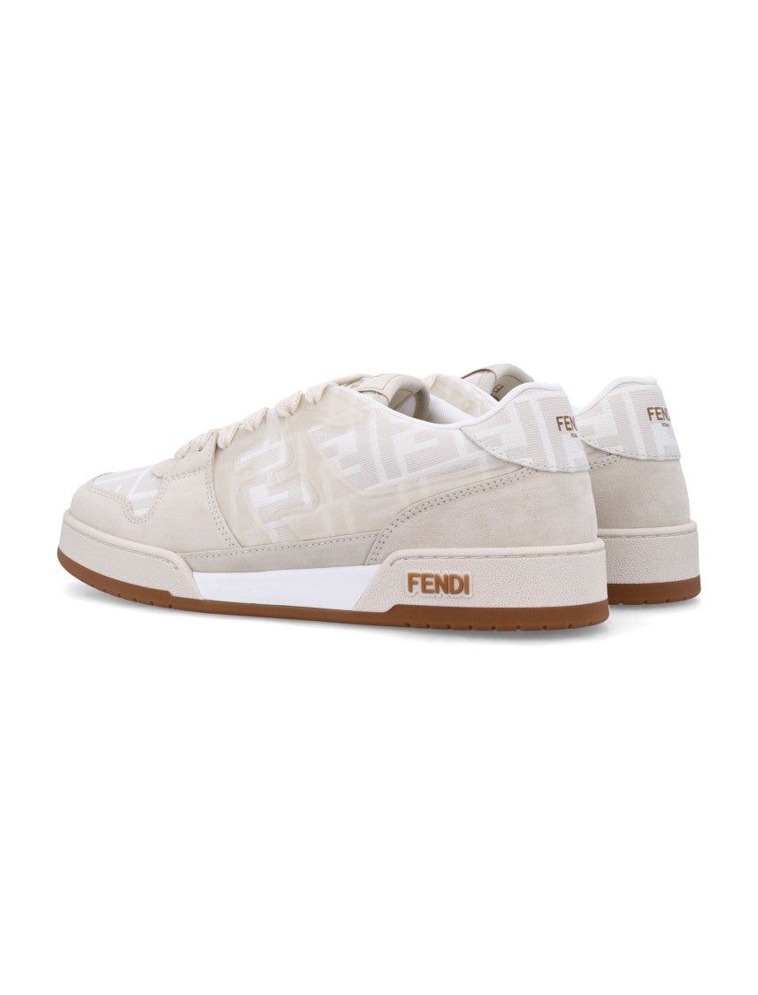 Fendi Ff Jacquard And Suede Match Sneakers