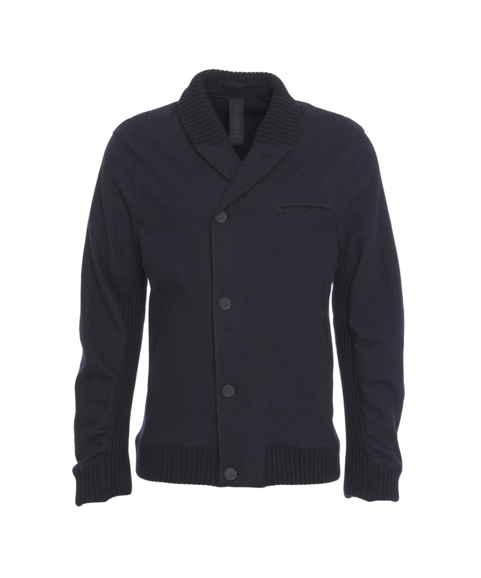 Transit Wool Cardigan With Shawl Collar And Tailored Silhouette