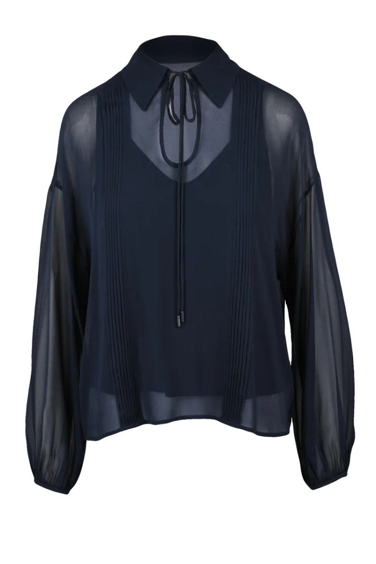 Max Mara Valdai Chiffon Blouse - Blue
