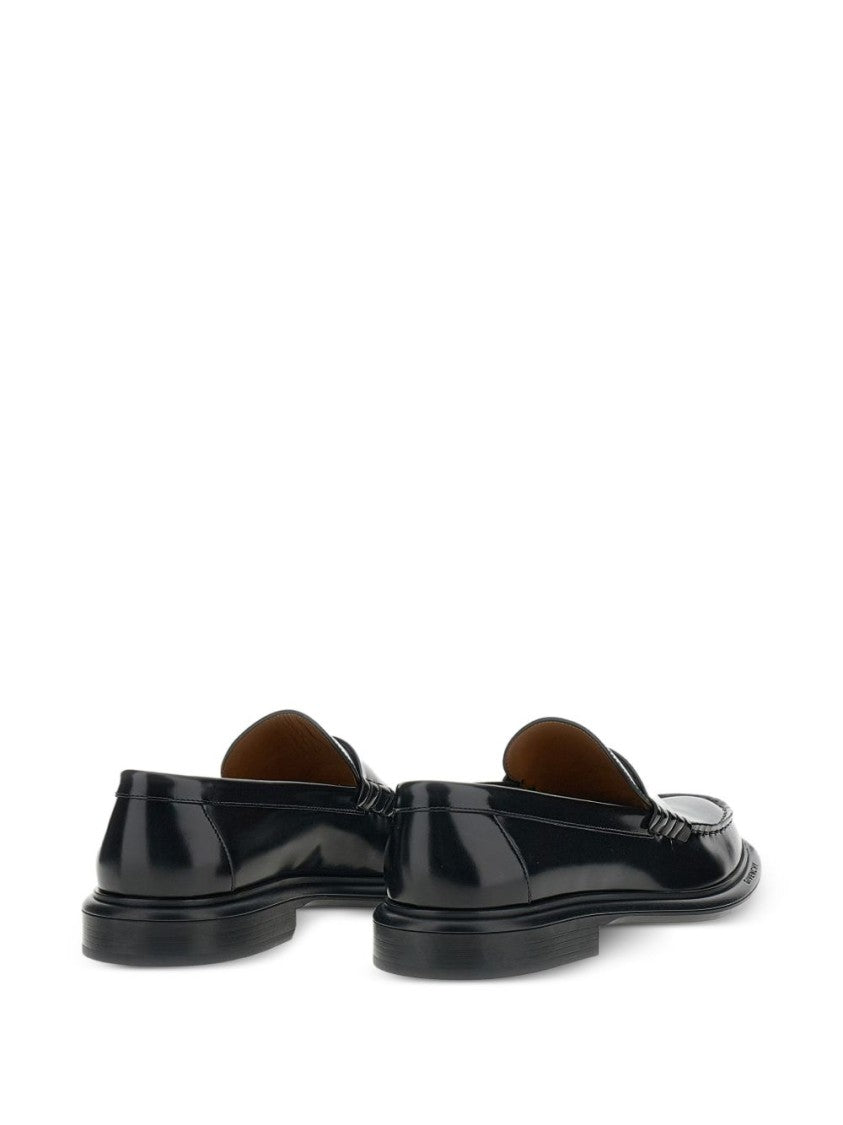 Givenchy Black Leather Penny Loafer Flats