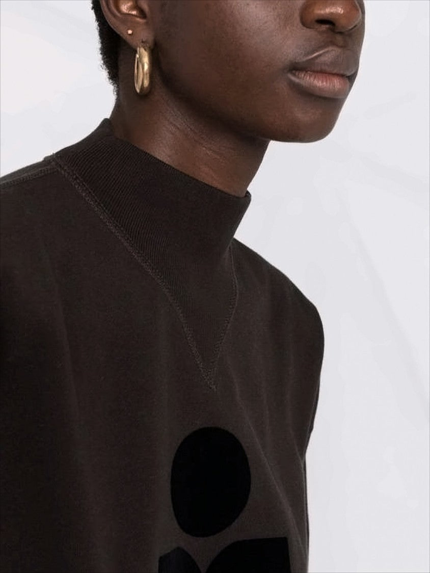 Isabel Marant Long-Sleeve Top With High Neckline And Bold Logo