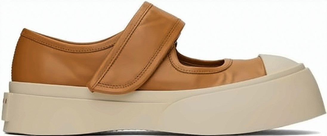 Marni Modern Calfskin Sneakers With Velcro Strap