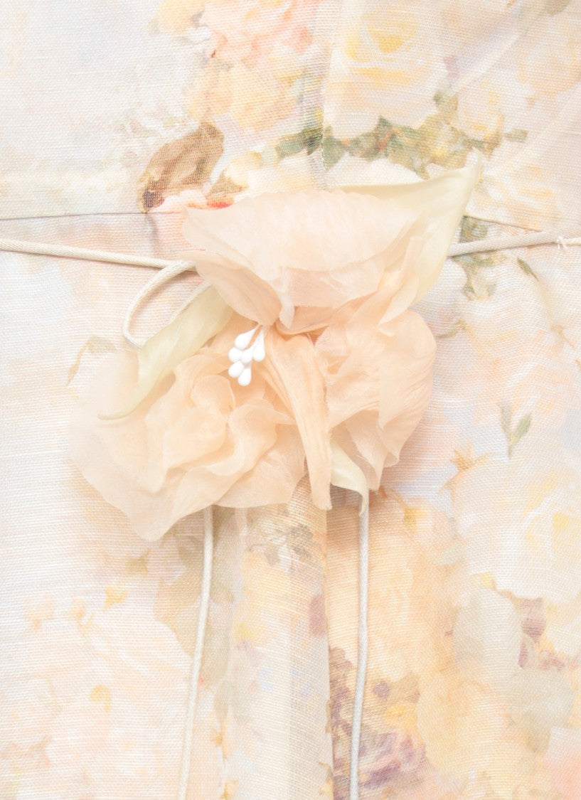 Zimmermann Yellow Linen And Silk Dress