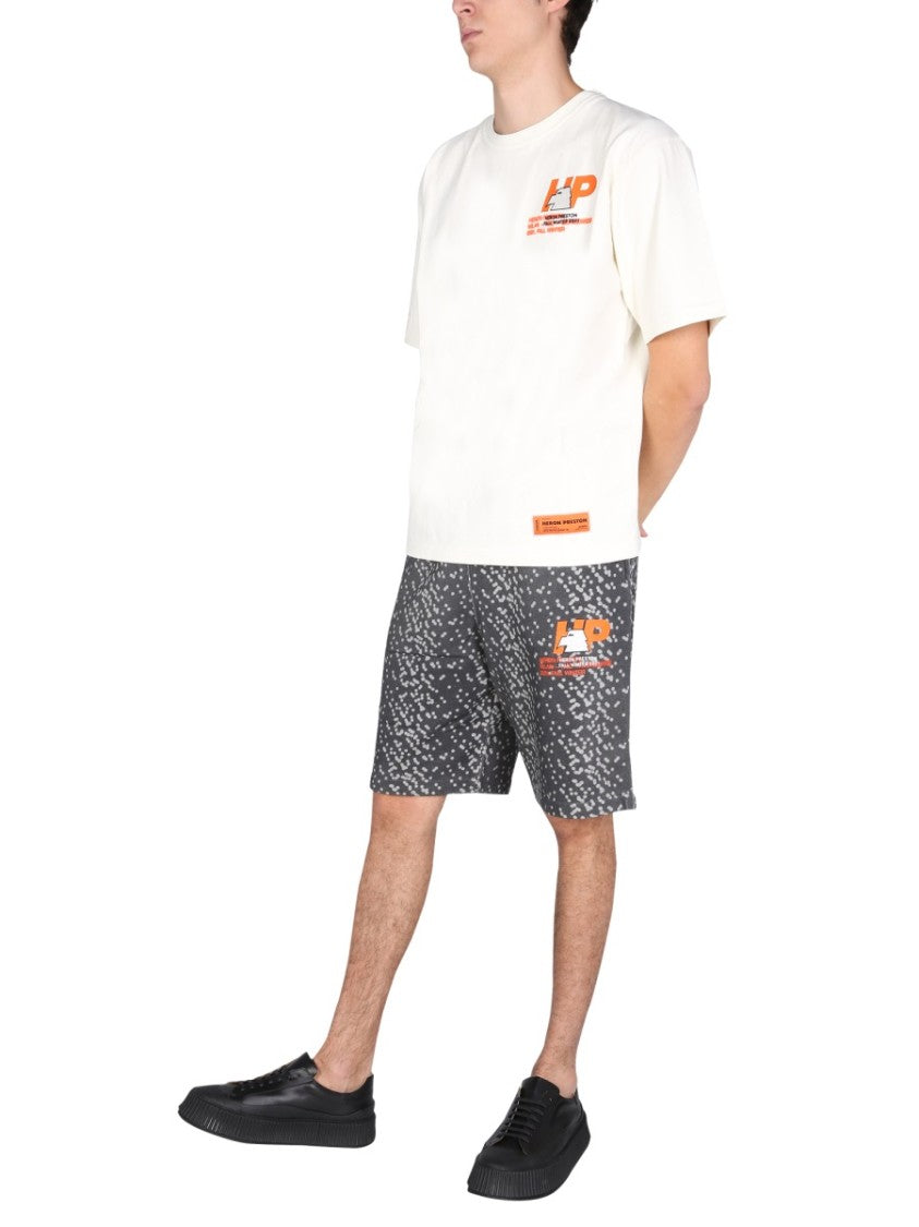 Heron Preston Bermuda Shorts With Front Logo Accents