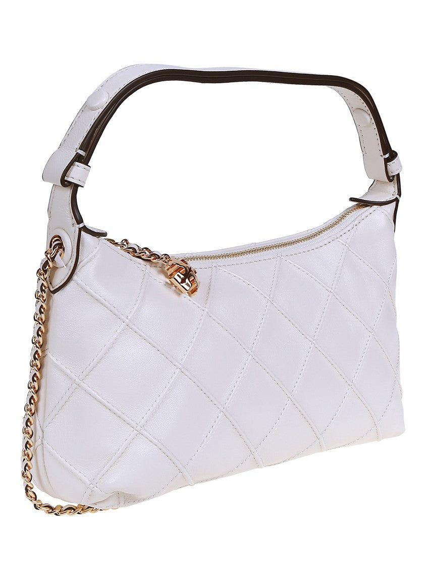 Tory Burch Fleming Quilted Lambskin Pouch Bag