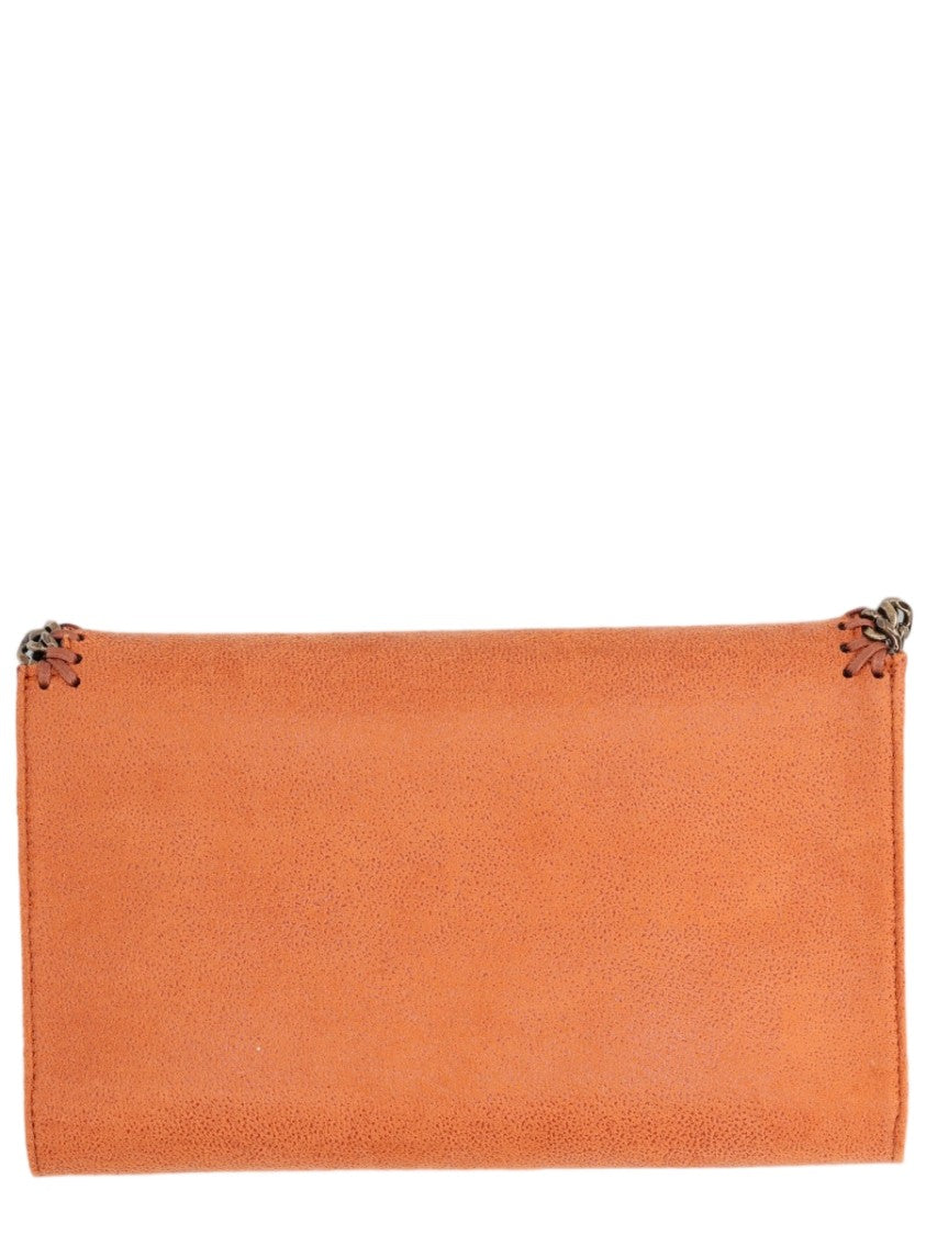 Stella Mccartney Mini Clutch With Textured Polyester And Chain Trim