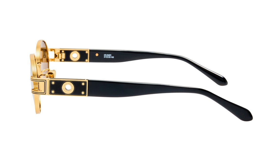 Linda Farrow Lfl Round Sunglasses With Gold-Tone Metal Frames