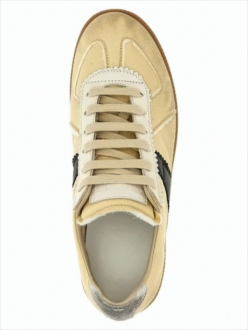 Maison Margiela Low-Top Sneakers With Suede Overlays And Zigzag Detail