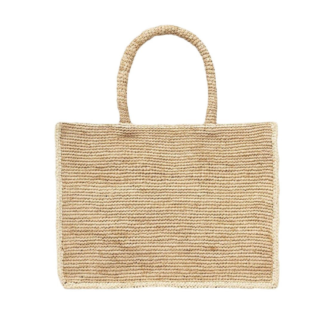 Mc2 Saint Barth Rectangular Raffia Bag With Subtle Logo Detail
