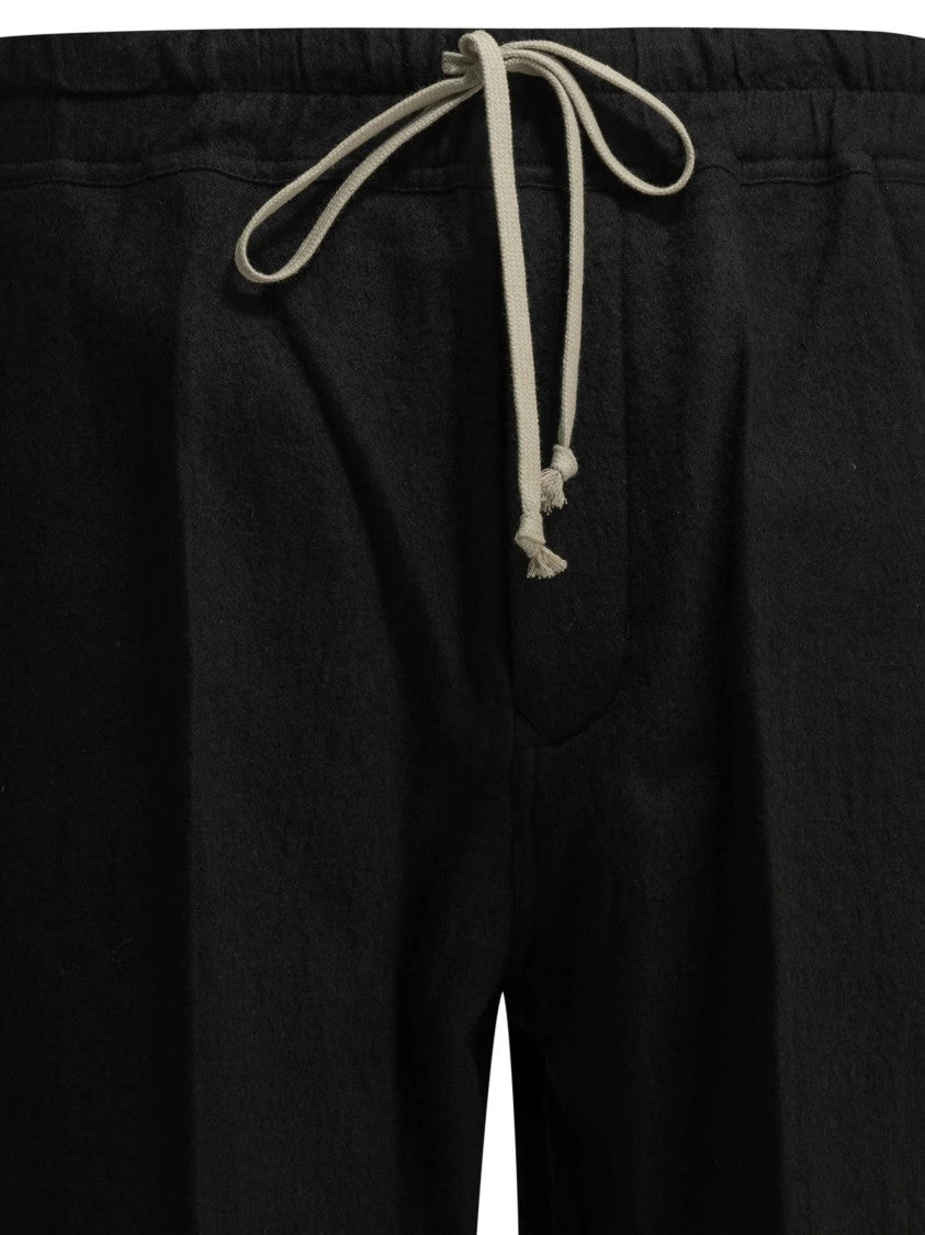 Rick Owens Relaxed Straight-Leg Pants With Drawstring And Flap Pockets
