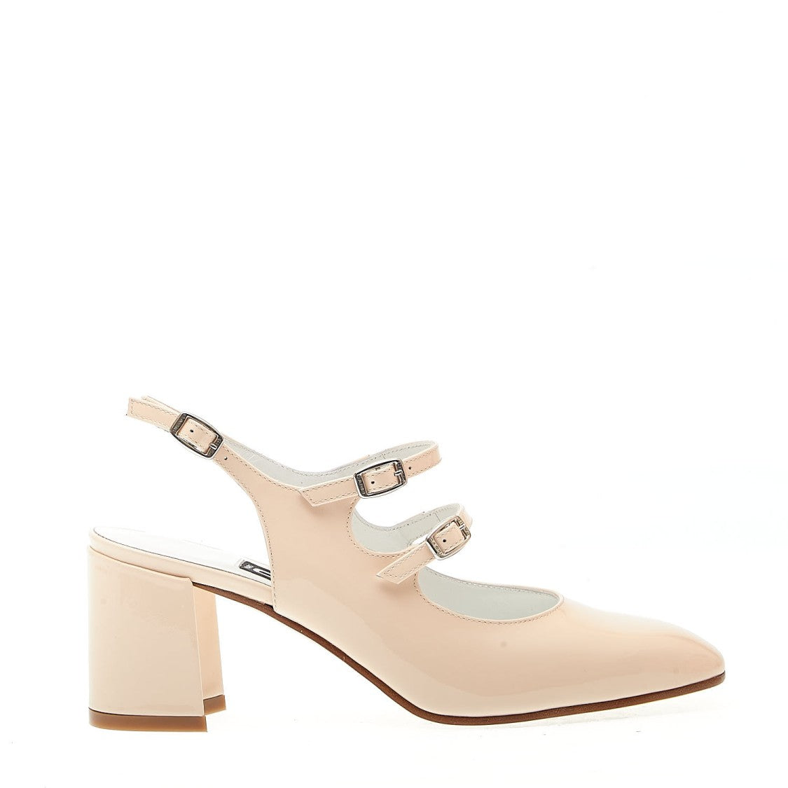 Carel Paris Slingback Tacco Mm Vernice Beige