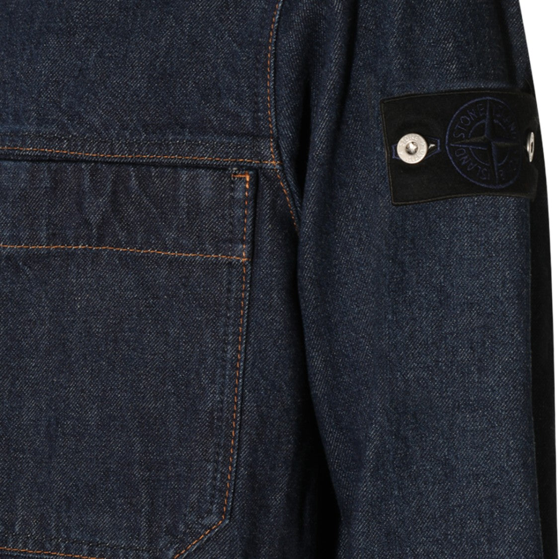 Stone Island Structured Collar Classic Denim Jacket