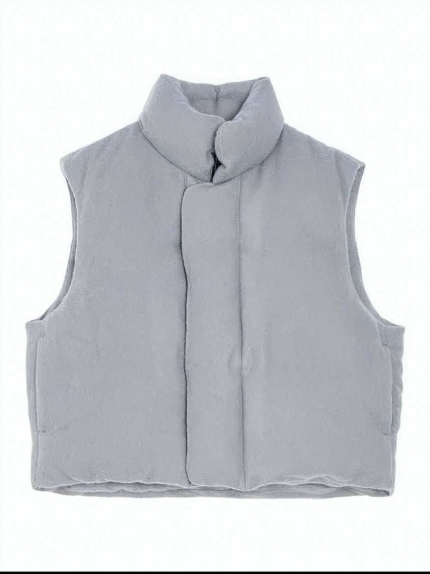 Auralee Boxy Cropped Padded Vest