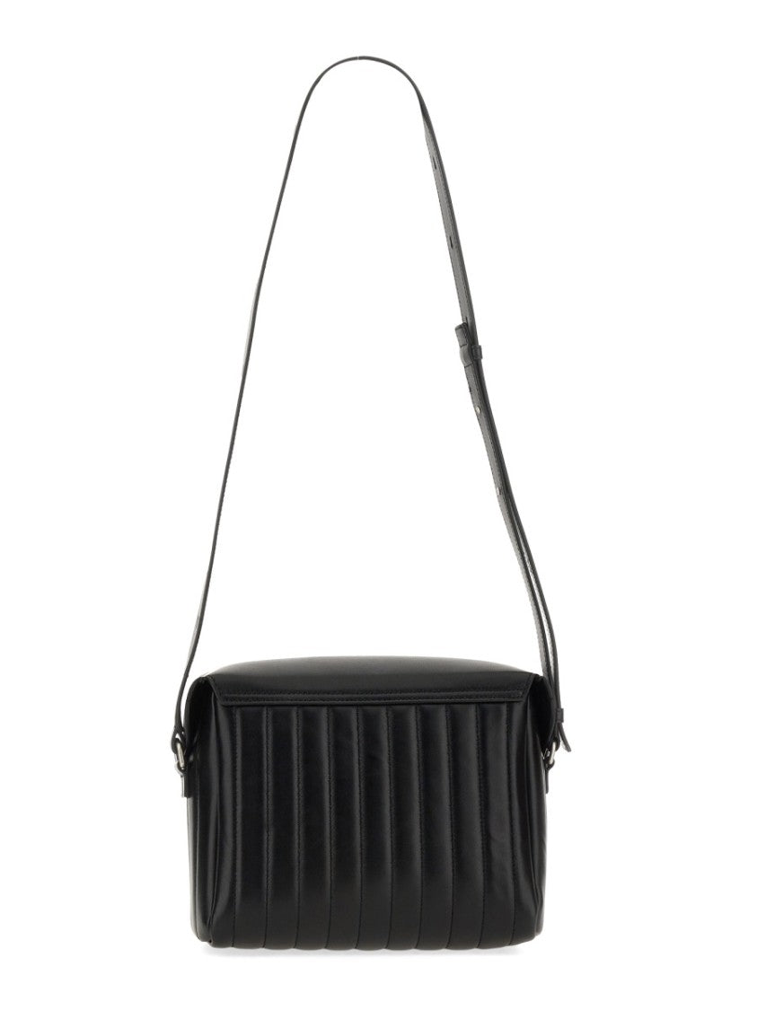 Jil Sander "Lid" Black Leather Lid Bag