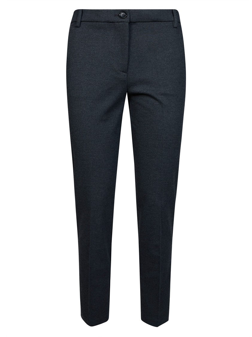 Pinko Black Bello Punto Stoffa Mid-Rise Tailored Pants