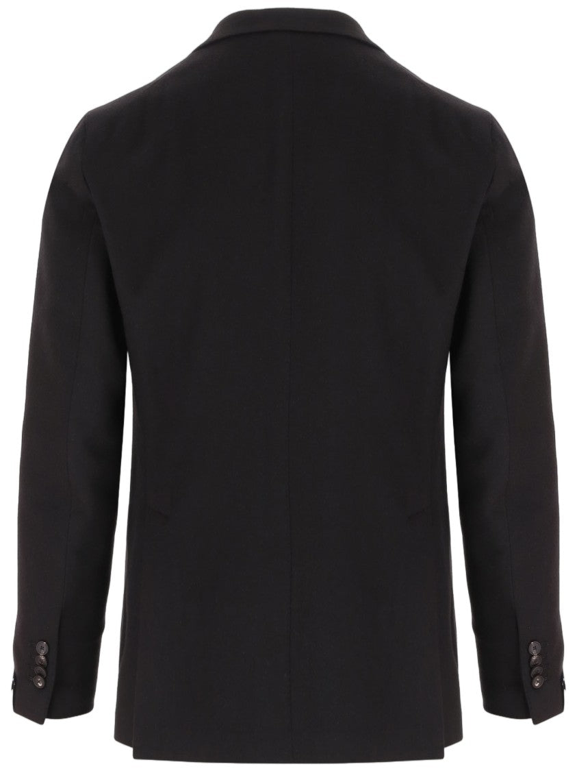 Tagliatore Black Camel Blazer With Classic Lapel