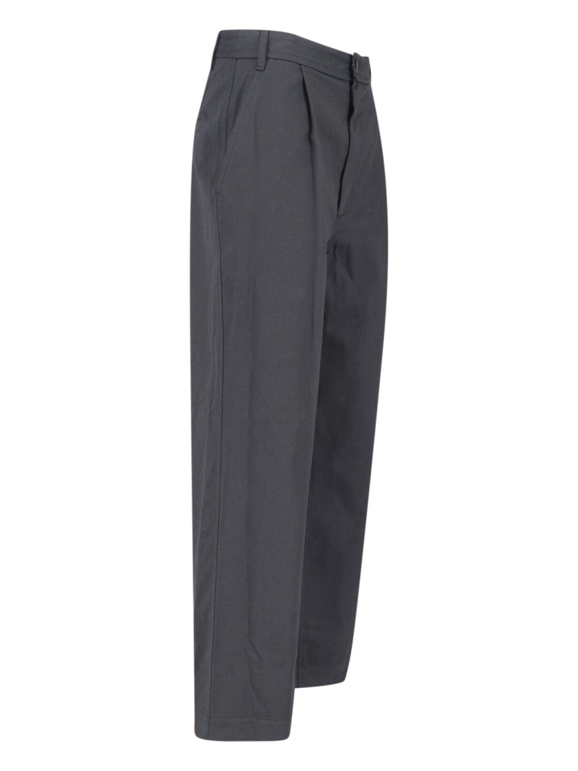 Low Classic Grey Mid-Rise Tailored Pants