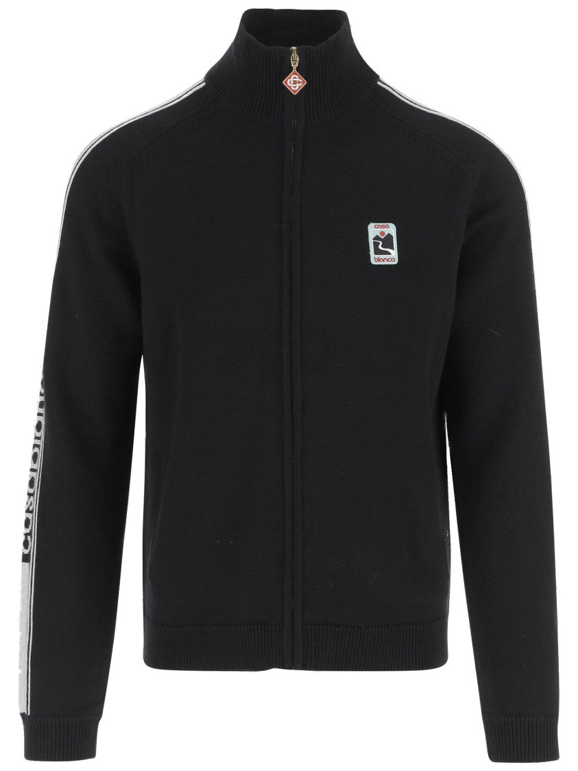 Casablanca High Neck Merino Wool Sweatshirt