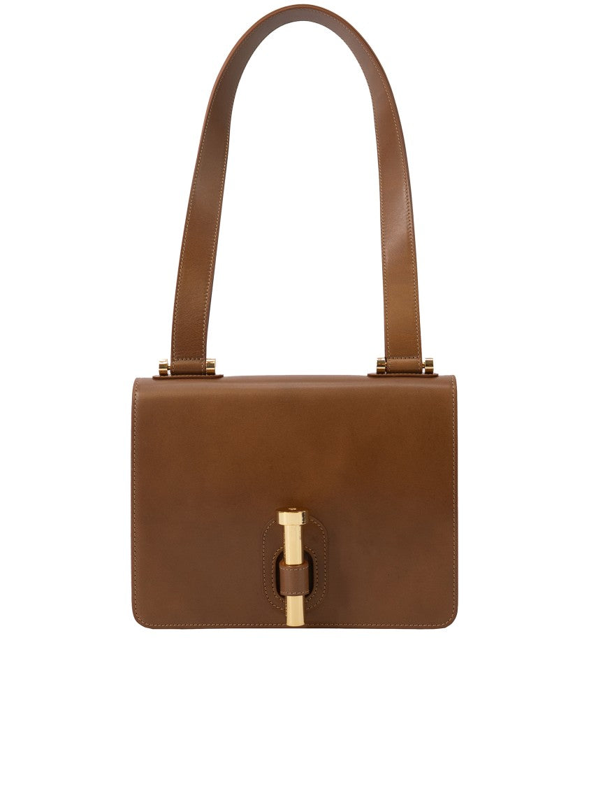 Gherardini Vittoria Medium Rectangular Brown Clasp Handbag