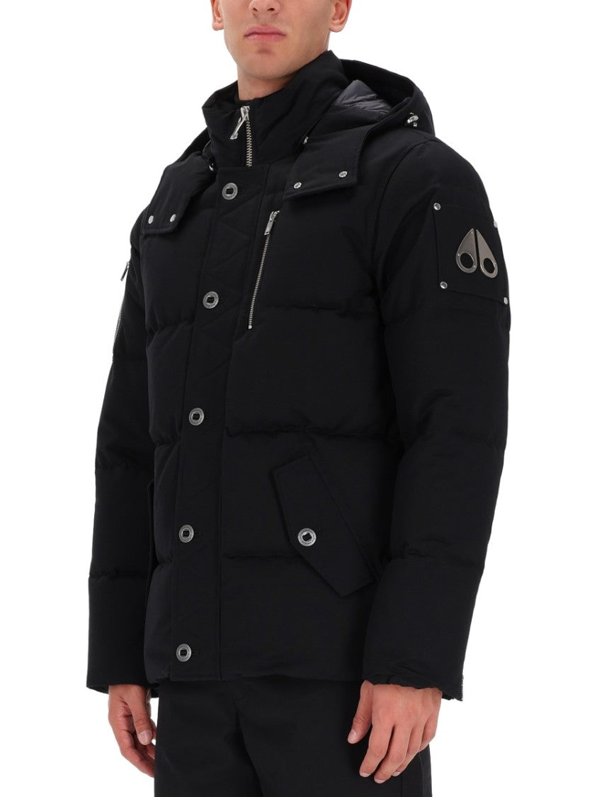 Moose Knuckles Black Original 3Q Neoshear Hooded Cotton-Blend Jacket