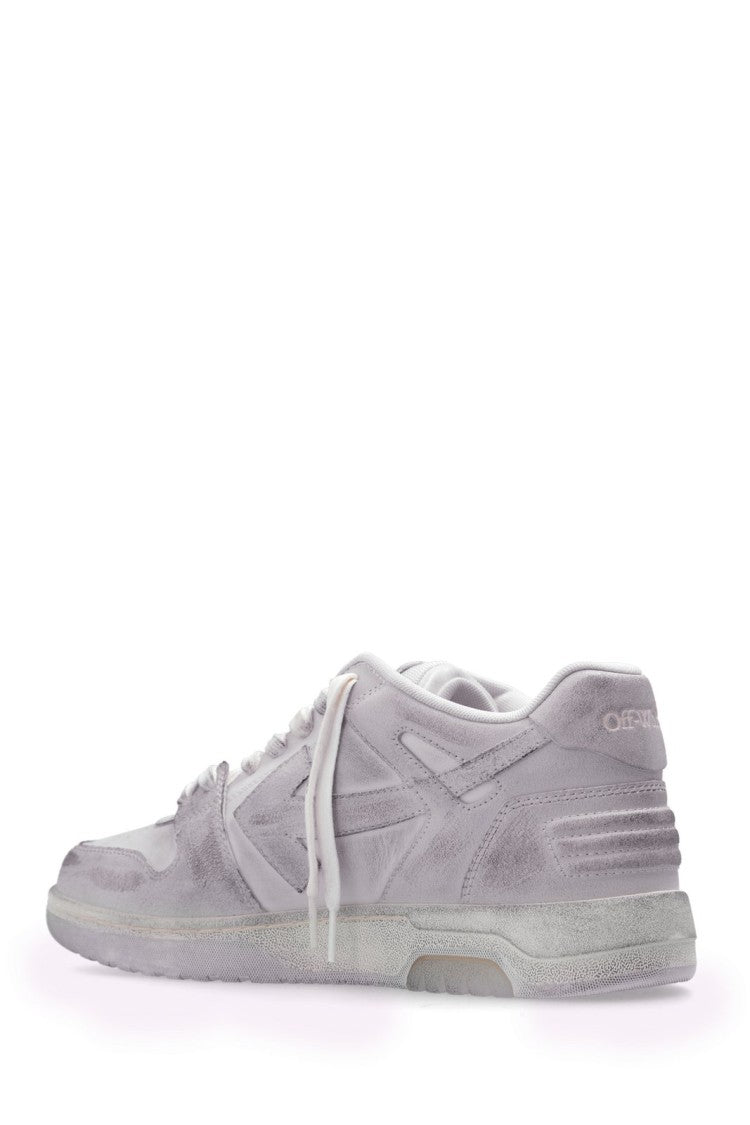 Off-White Low-Top Sneakers With Textured Surfaces