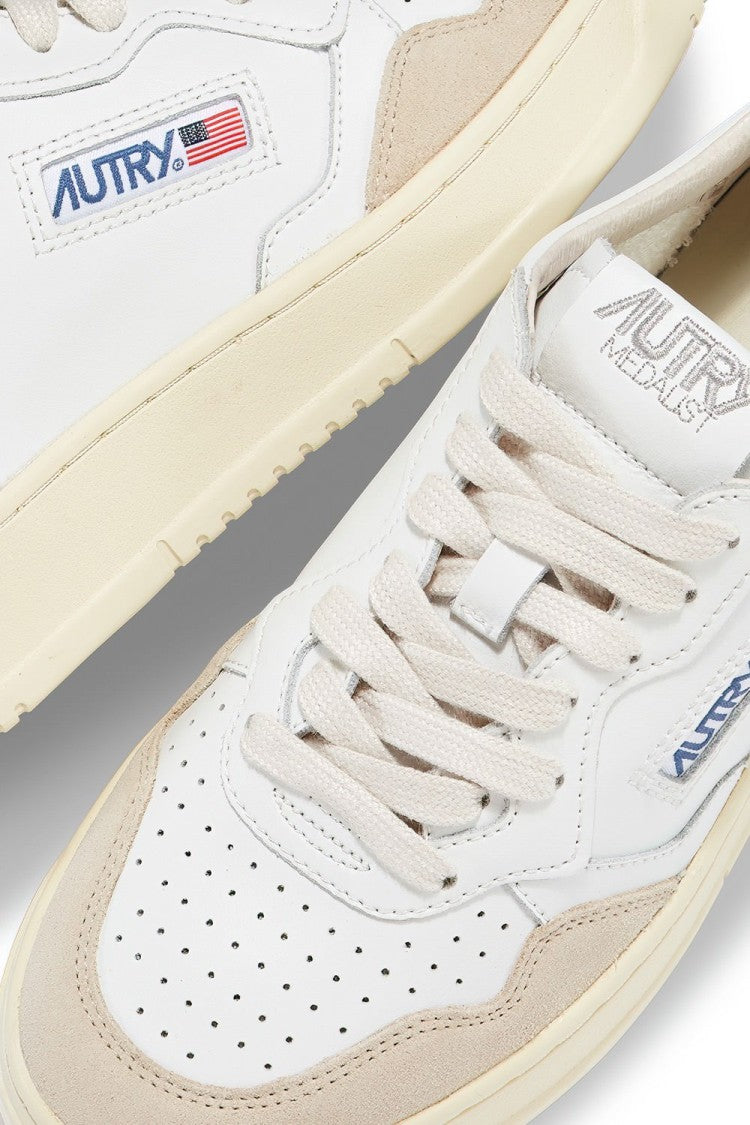 Autry Medalist Low Leat Suede Wht Pow