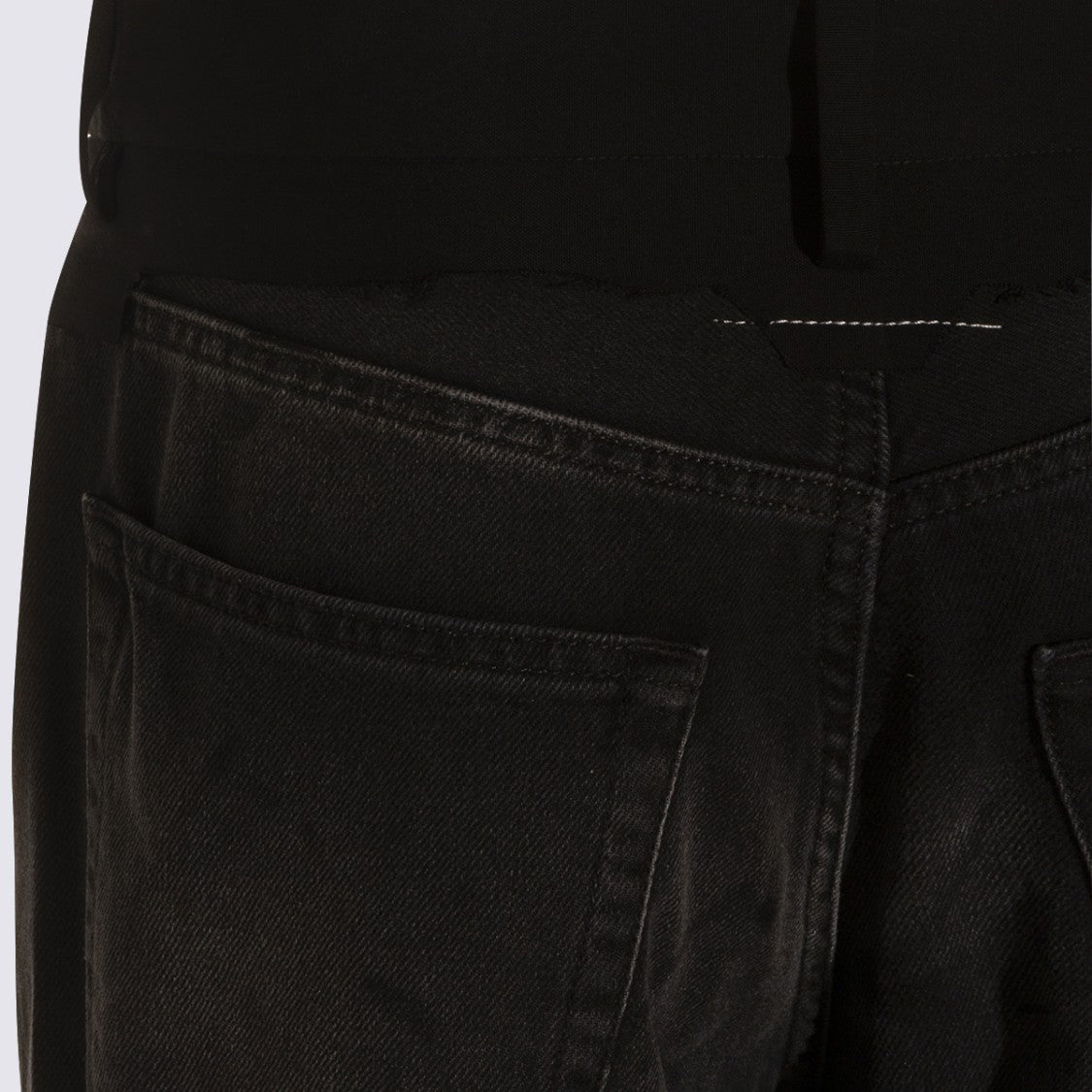 Mm6 By Maison Margiela Black Cotton Jeans