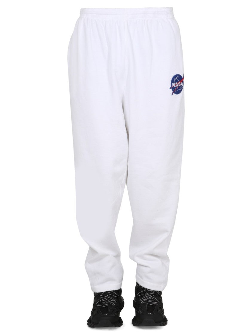 Balenciaga Jogger Pants With Patch Details And Elastic Waistband