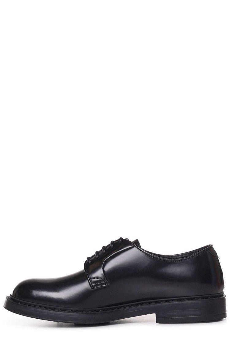 Doucal's Classic Black Derby Shoes
