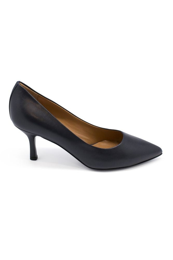 Walter Steiger Pointed Toe Blue Leather Pumps