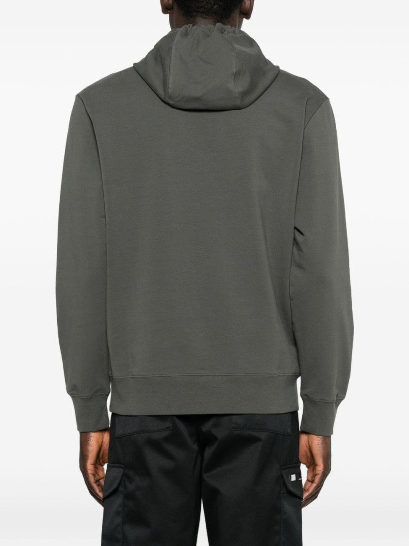 C.P. Company Grey Cotton Logo Patch Hoodie