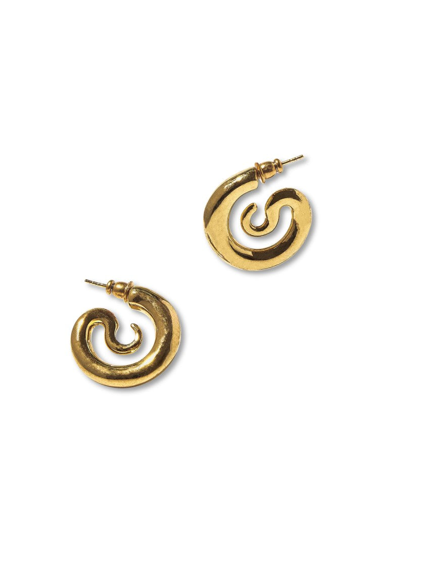 Panconesi Abstract Spiral Gold-Toned Earrings