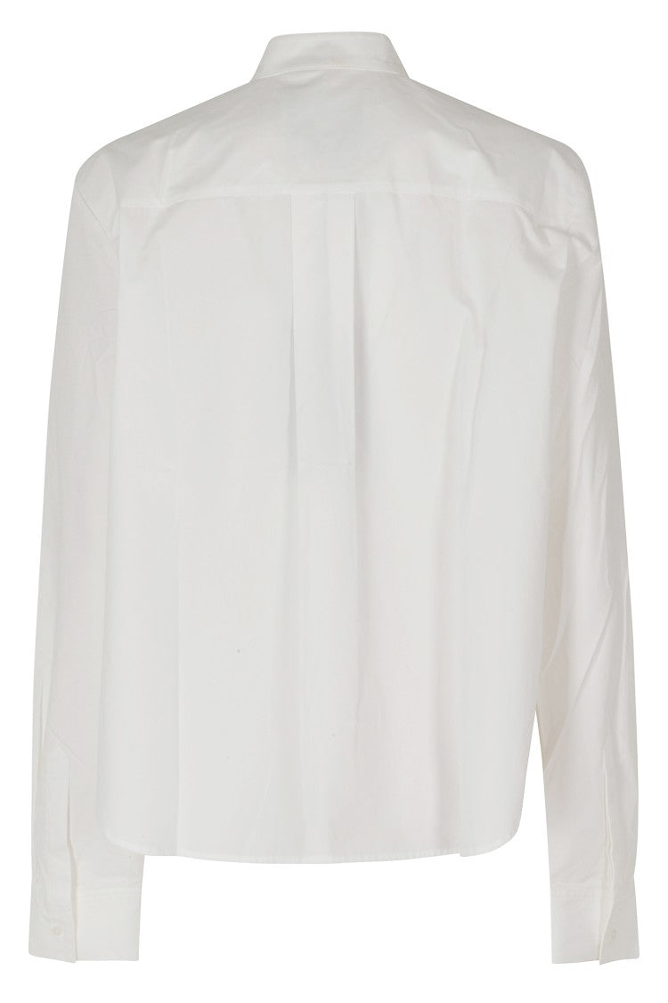 Herskind White Kristyna Pleated Bib Cotton Shirt