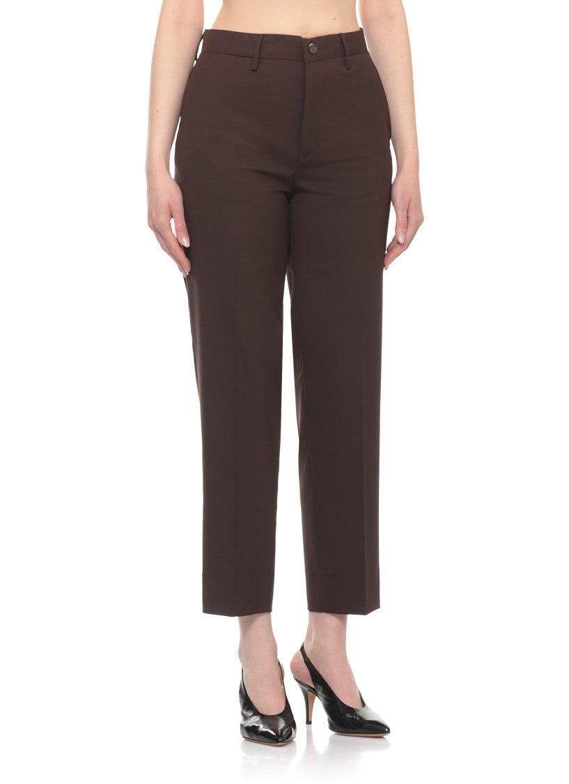 Briglia 1949 Brown Jean Wool-Blend Pants