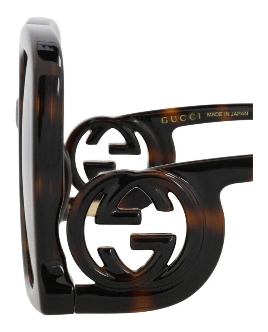 Gucci Square-Frame Injection Sunglasses With Bold Oversized Design