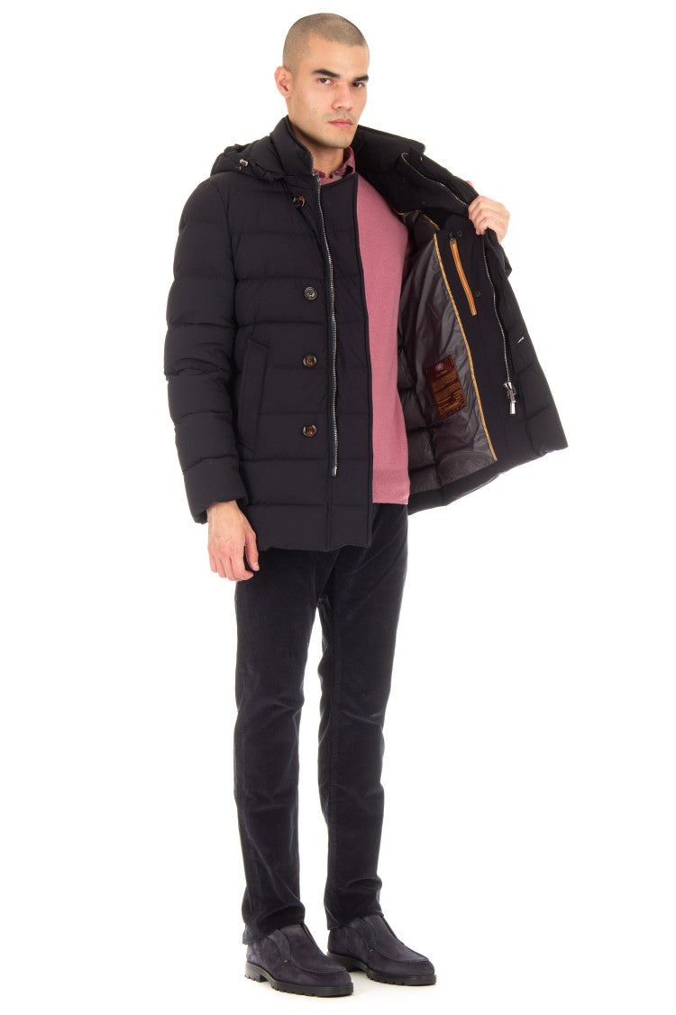 Moorer Florio-Kn Bi-Stretch Nylon Double-Breasted Down Jacket