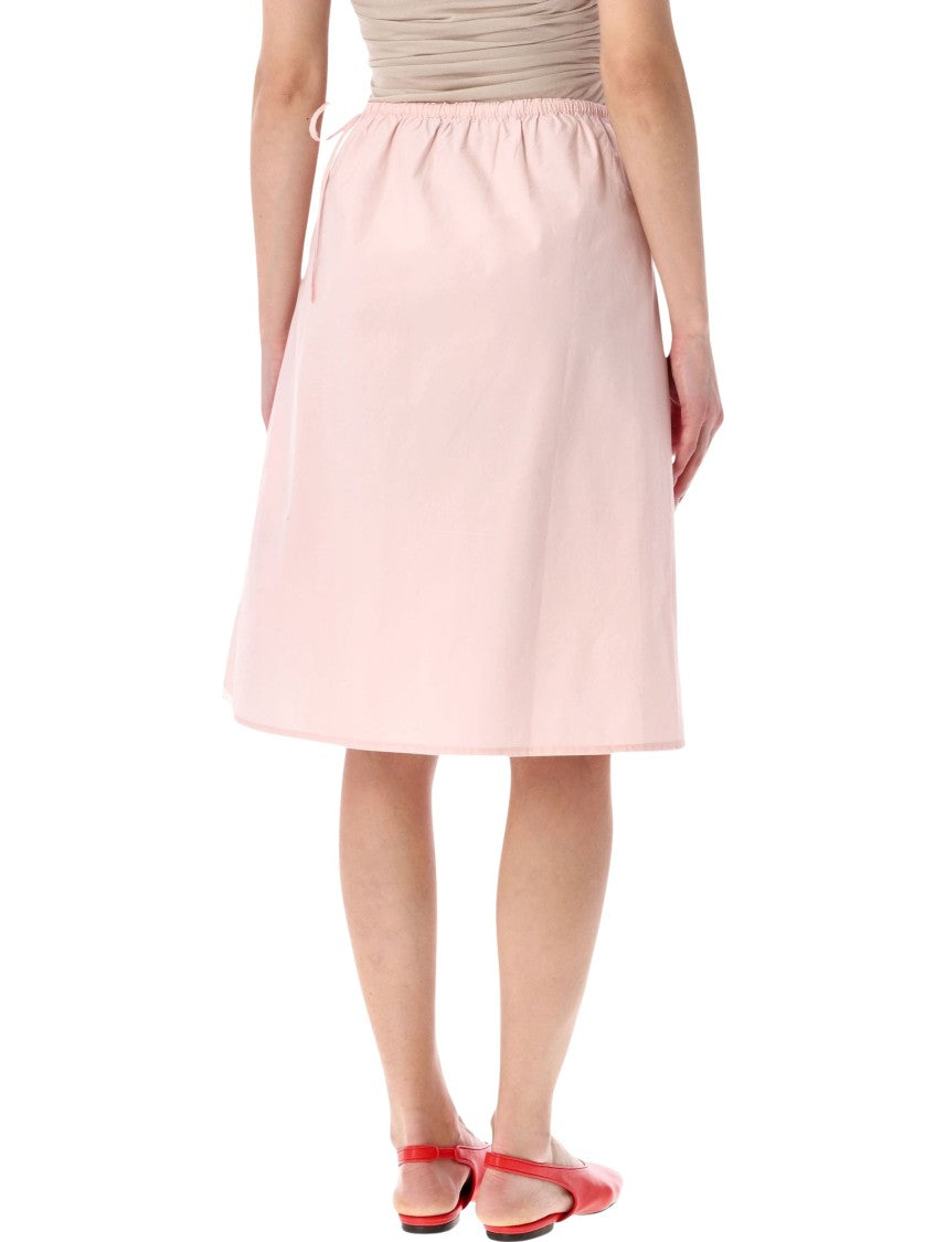 Soeur Midi Skirt With Elastic Waistband And Lace Embroidery