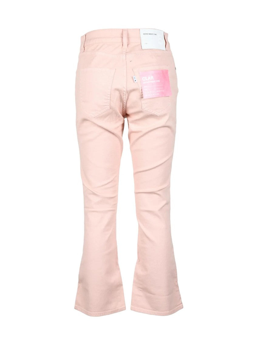 Department 5 Pink Cotton-Blend Flared Jeans
