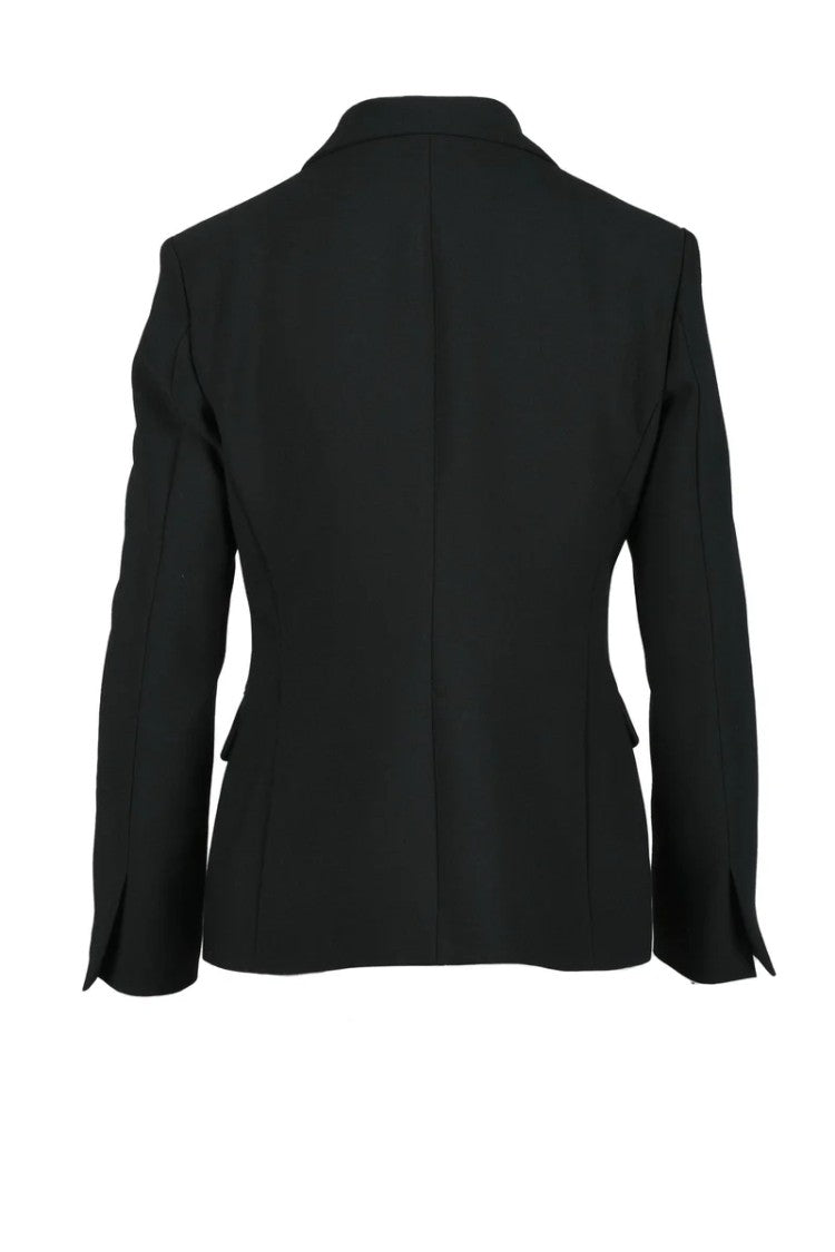 Nora Barth Structured Black Jacket With Decorative Buttons